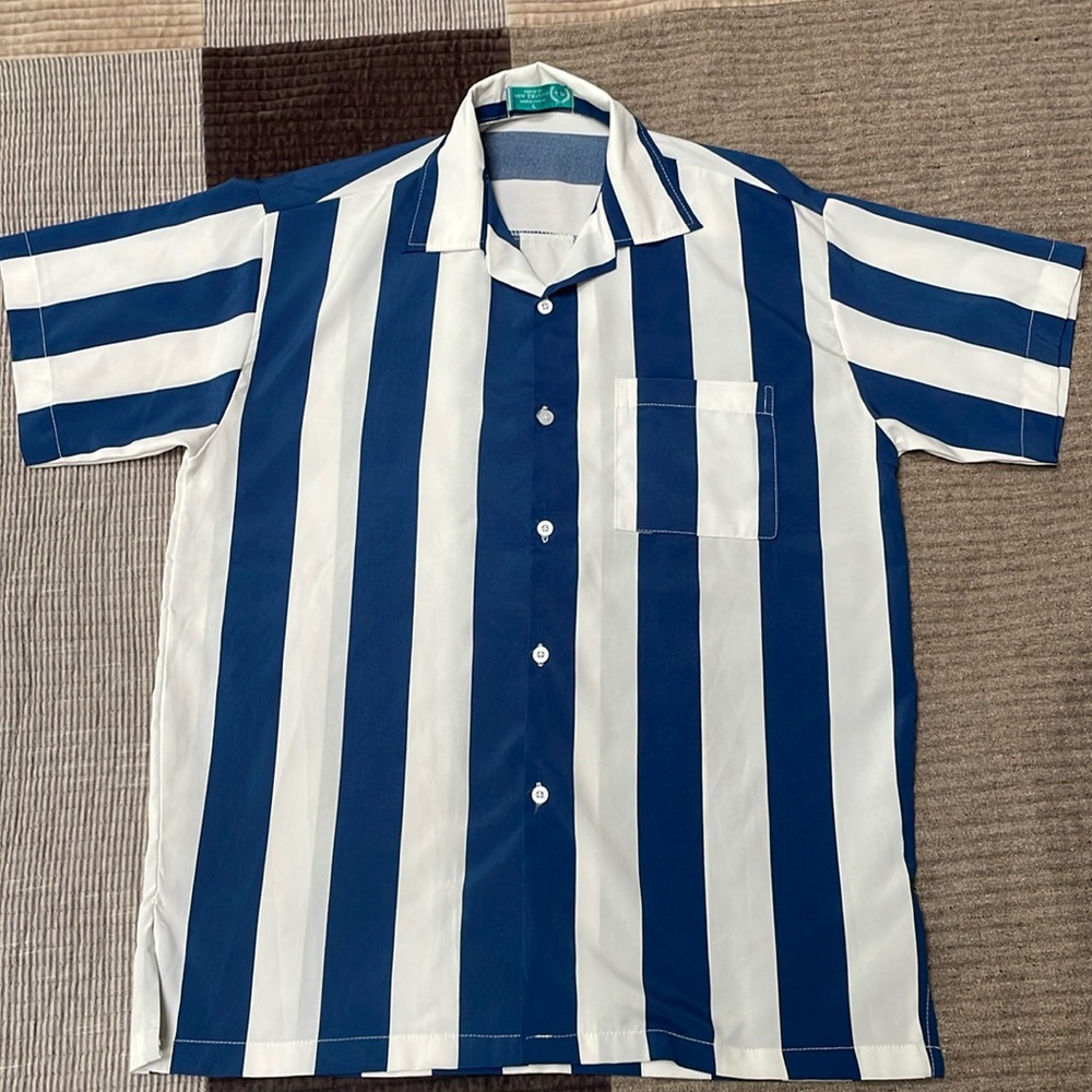 Casual Striped Short Sleeve Button Down Shirt